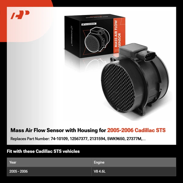 Mass Air Flow Sensor with Housing for 2005-2006 Cadillac STS