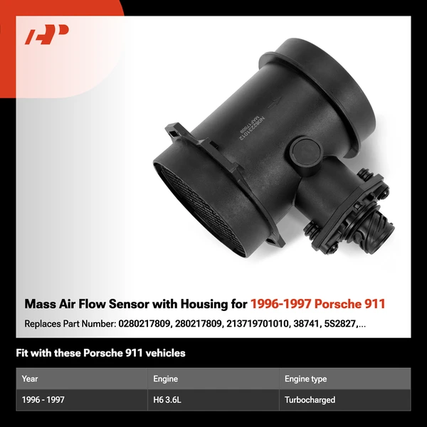 Mass Air Flow Sensor with Housing for 1996-1997 Porsche 911