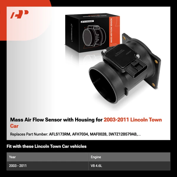 Mass Air Flow Sensor with Housing for 2003-2011 Lincoln Town Car
