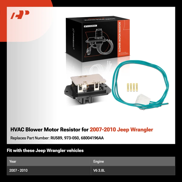HVAC Blower Motor Resistor for 2007-2010 Jeep Wrangler