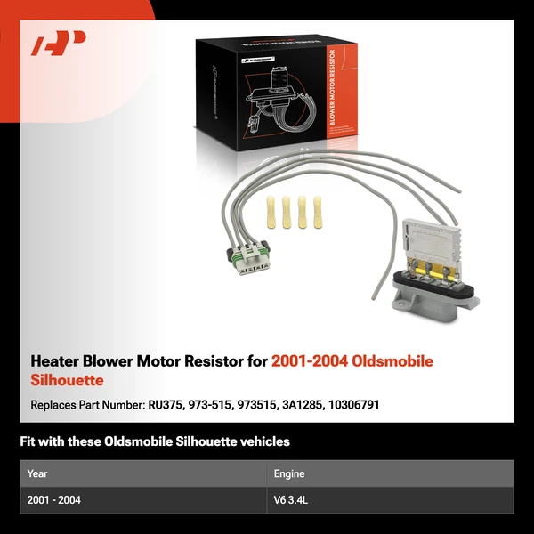 Heater Blower Motor Resistor for 2001-2004 Oldsmobile Silhouette