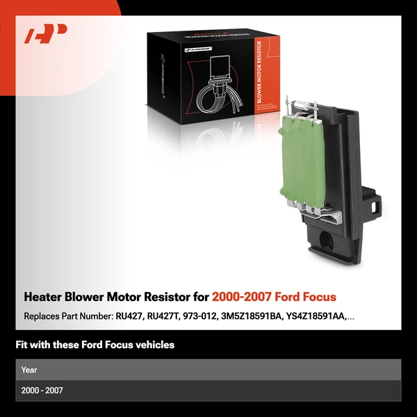 Heater Blower Motor Resistor for 2000-2007 Ford Focus