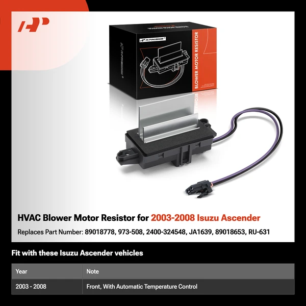 HVAC Blower Motor Resistor for 2003-2008 Isuzu Ascender