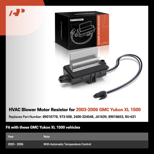 HVAC Blower Motor Resistor for 2003-2006 GMC Yukon XL 1500