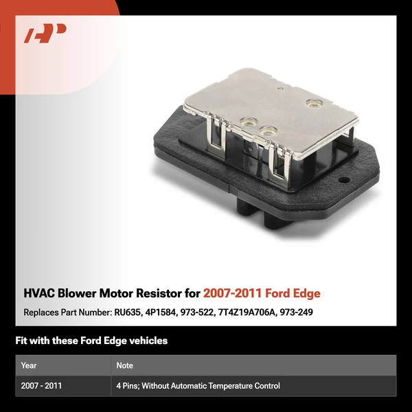 HVAC Blower Motor Resistor for 2007-2011 Ford Edge