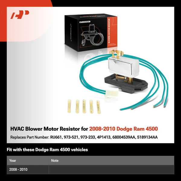 HVAC Blower Motor Resistor for 2008-2010 Dodge Ram 4500