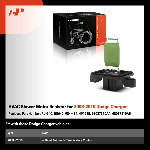 HVAC Blower Motor Resistor for 2008-2010 Dodge Charger