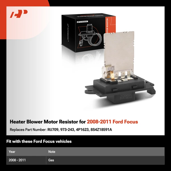 Heater Blower Motor Resistor for 2008-2011 Ford Focus