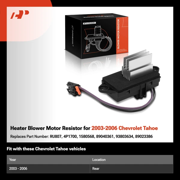 Heater Blower Motor Resistor for 2003-2006 Chevrolet Tahoe