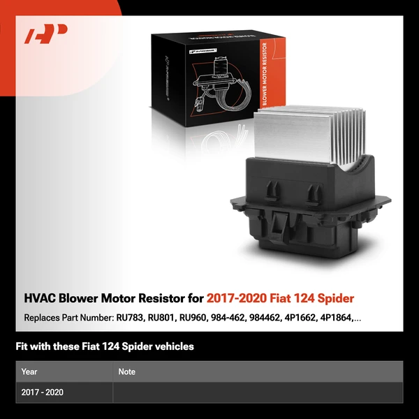 HVAC Blower Motor Resistor for 2017-2020 Fiat 124 Spider