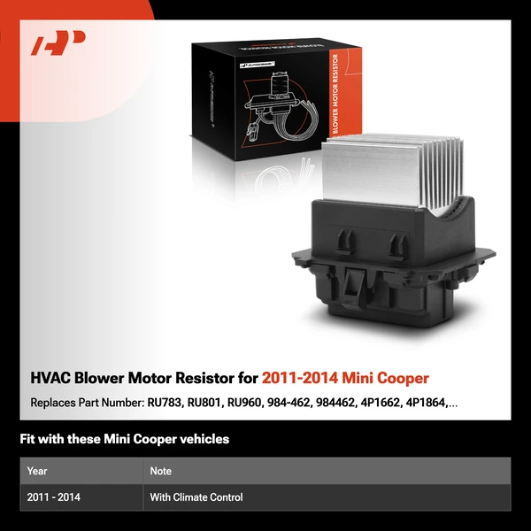 HVAC Blower Motor Resistor for 2011-2014 Mini Cooper