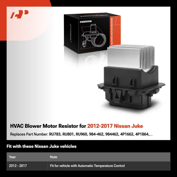 HVAC Blower Motor Resistor for 2012-2017 Nissan Juke