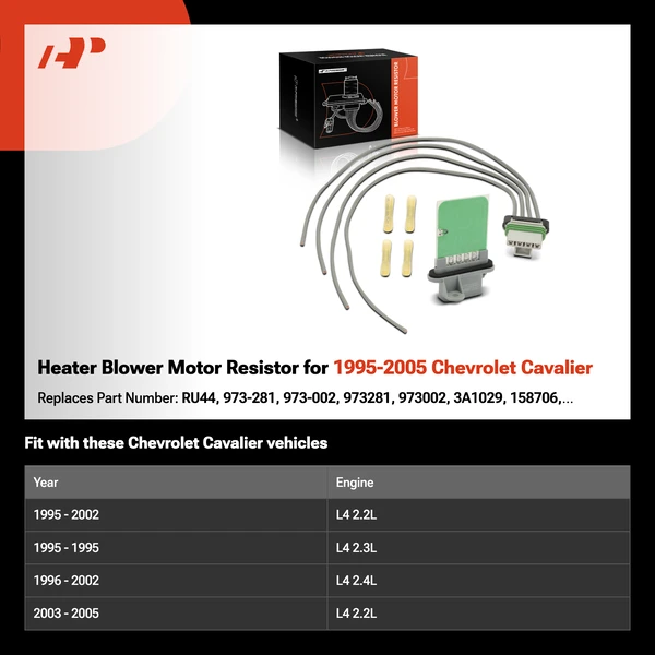 Heater Blower Motor Resistor for 1995-2005 Chevrolet Cavalier