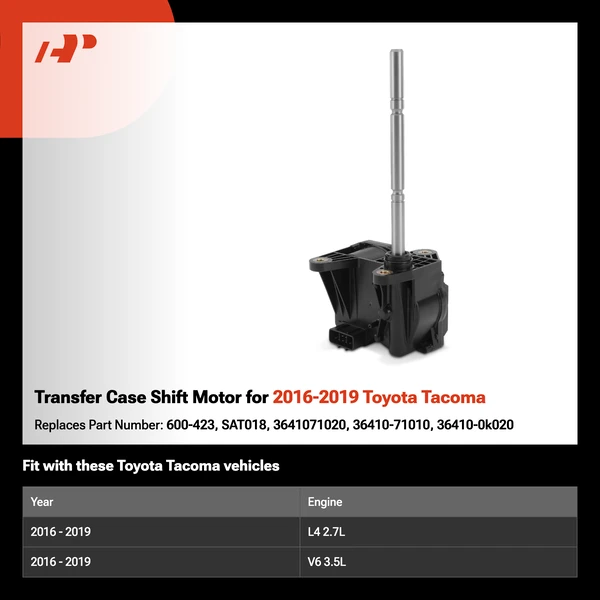 Transfer Case Shift Motor for 2016-2019 Toyota Tacoma