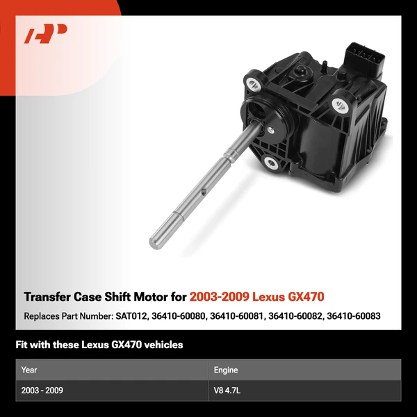 Transfer Case Shift Motor for 2003-2009 Lexus GX470