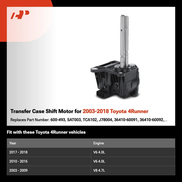 Transfer Case Shift Motor for 2003-2018 Toyota 4Runner