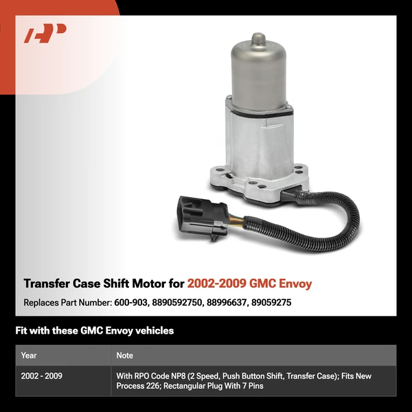 Transfer Case Shift Motor for 2002-2009 GMC Envoy