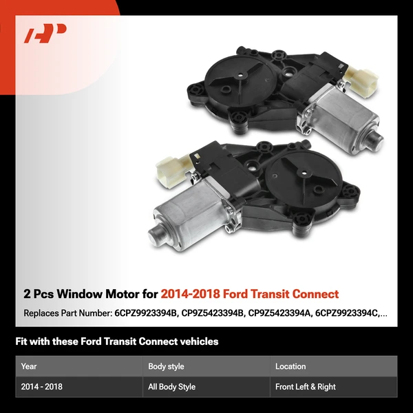 2 Pcs Window Motor for 2014-2018 Ford Transit Connect