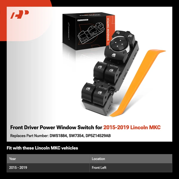 Front Driver Power Window Switch for 2015-2019 Lincoln MKC