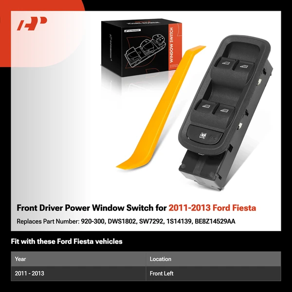 Front Driver Power Window Switch for 2011-2013 Ford Fiesta
