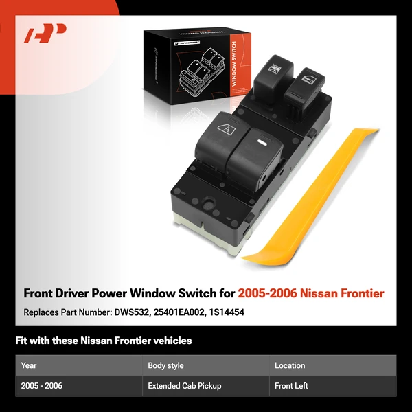 Front Driver Power Window Switch for 2005-2006 Nissan Frontier