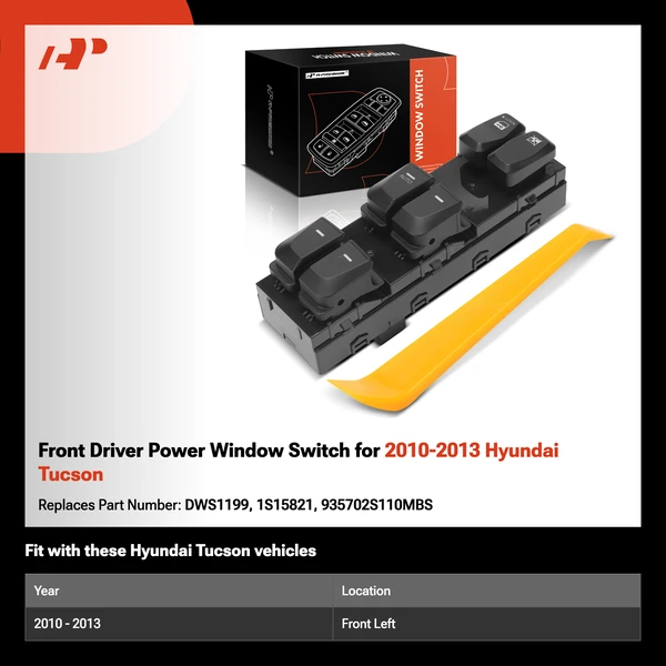 Front Driver Power Window Switch for 2010-2013 Hyundai Tucson