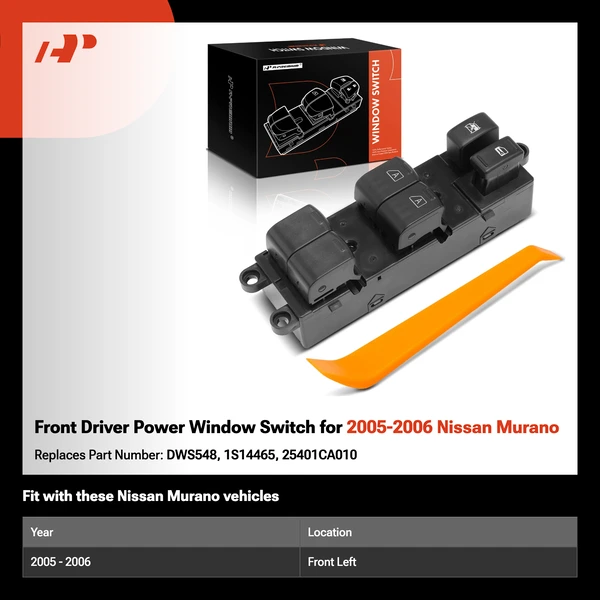 Front Driver Power Window Switch for 2005-2006 Nissan Murano