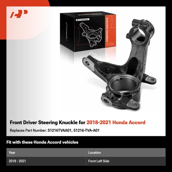 Front Driver Steering Knuckle for 2018-2021 Honda Accord