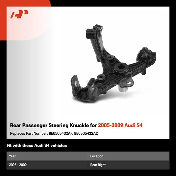 Rear Passenger Steering Knuckle for 2005-2009 Audi S4