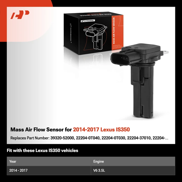 Mass Air Flow Sensor for 2014-2017 Lexus IS350
