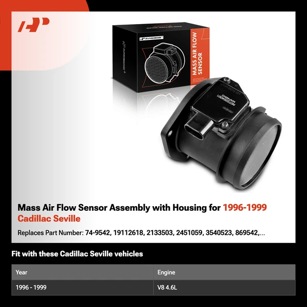 Mass Air Flow Sensor Assembly with Housing for 1996-1999 Cadillac Seville