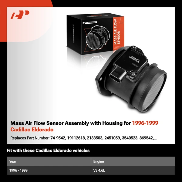 Mass Air Flow Sensor Assembly with Housing for 1996-1999 Cadillac Eldorado