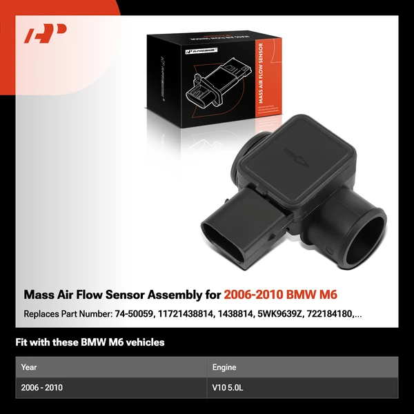 Mass Air Flow Sensor Assembly for 2006-2010 BMW M6