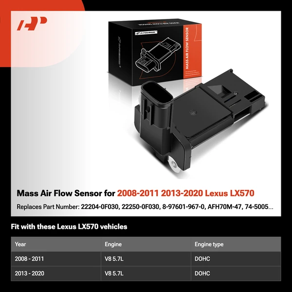Mass Air Flow Sensor for 2008-2011 2013-2020 Lexus LX570