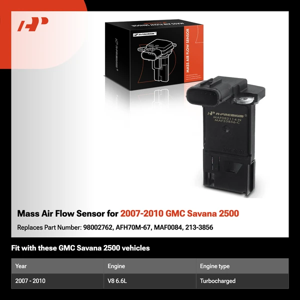 Mass Air Flow Sensor for 2007-2010 GMC Savana 2500