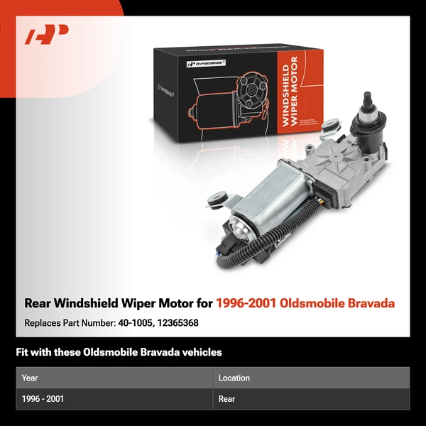 Rear Windshield Wiper Motor for 1996-2001 Oldsmobile Bravada