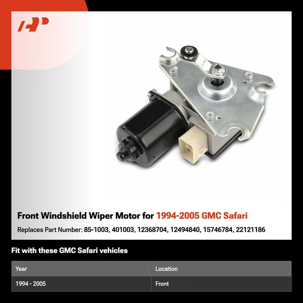 Front Windshield Wiper Motor for 1994-2005 GMC Safari