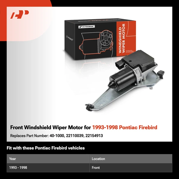Front Windshield Wiper Motor for 1993-1998 Pontiac Firebird