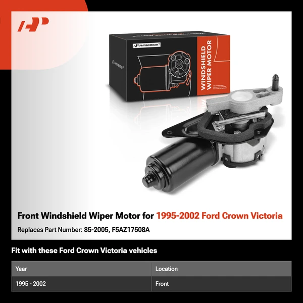 Front Windshield Wiper Motor for 1995-2002 Ford Crown Victoria