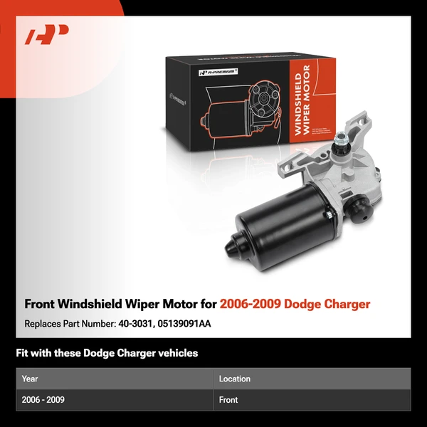 Front Windshield Wiper Motor for 2006-2009 Dodge Charger