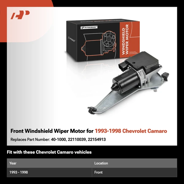 Front Windshield Wiper Motor for 1993-1998 Chevrolet Camaro