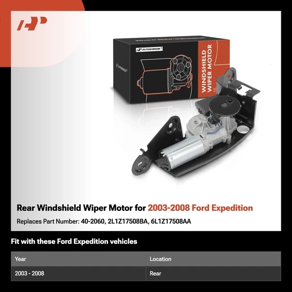 Rear Windshield Wiper Motor for 2003-2008 Ford Expedition