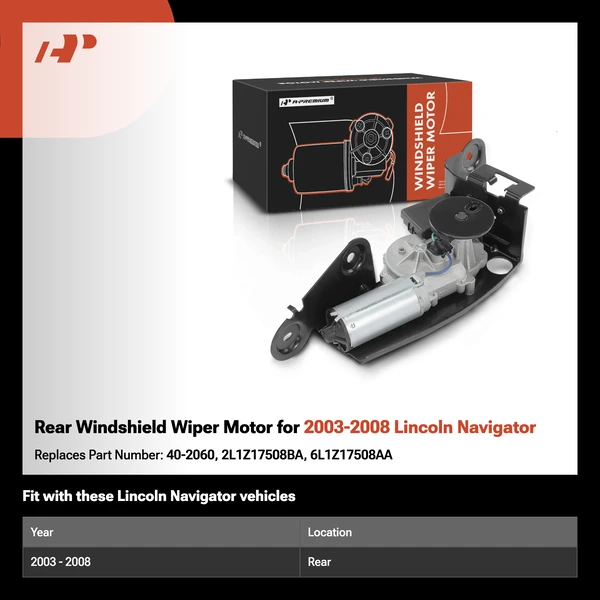 Rear Windshield Wiper Motor for 2003-2008 Lincoln Navigator