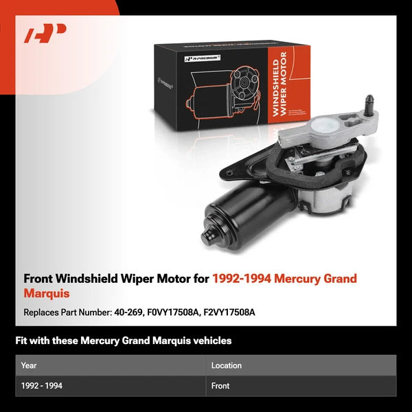 Front Windshield Wiper Motor for 1992-1994 Mercury Grand Marquis