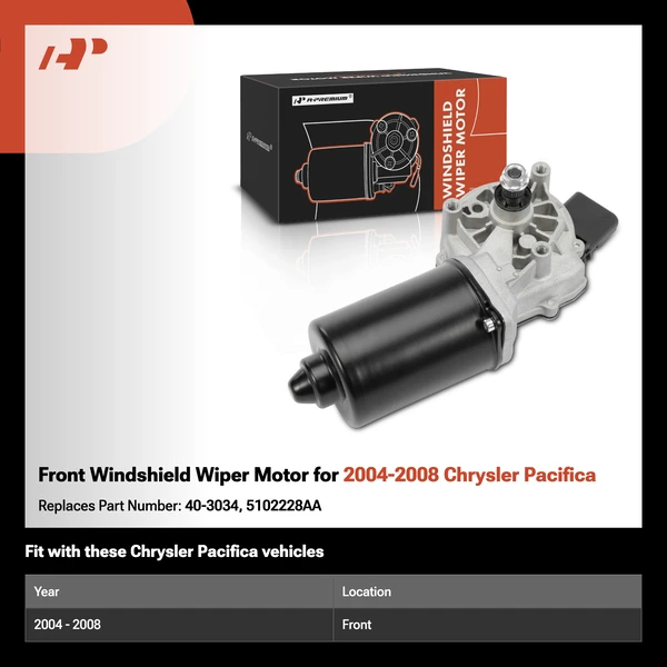 Front Windshield Wiper Motor for 2004-2008 Chrysler Pacifica