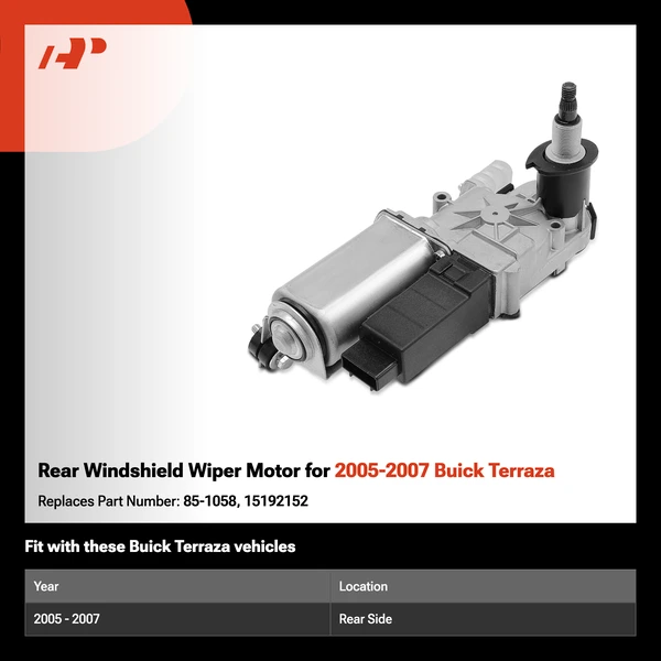 Rear Windshield Wiper Motor for 2005-2007 Buick Terraza