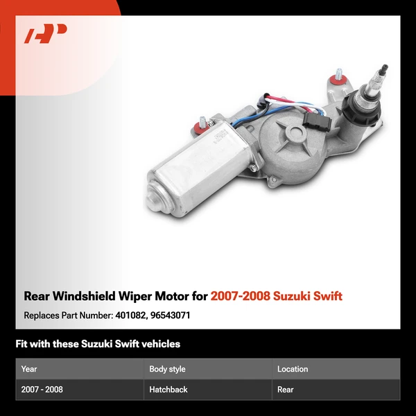 Rear Windshield Wiper Motor for 2007-2008 Suzuki Swift