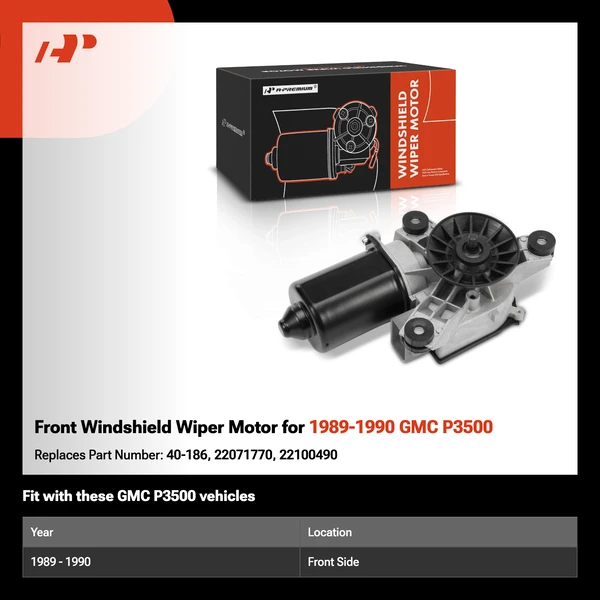 Front Windshield Wiper Motor for 1989-1990 GMC P3500