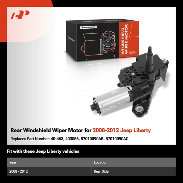 Rear Windshield Wiper Motor for 2008-2012 Jeep Liberty