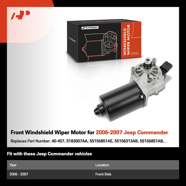 Front Windshield Wiper Motor for 2006-2007 Jeep Commander